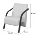 Kit 3 Poltronas Decorativas V&ecirc;nus 1 Lugar Bra&ccedil;o P&eacute; Madeira D Salla Tecido Sint&eacute;tico (Courino)