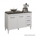 Balc&atilde;o para Cooktop 5 Bocas 2 Portas 3 Gavetas Virtus Kaiki M&oacute;veis