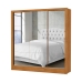 Guarda Roupa Solteiro Santiago Premium 3 Portas 2 Gavetas Com Espelho Carioca Moveis