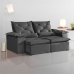 SOFA RETRATIL E RECLINAVEL ATENAS 196CM 2 LUGARES KC REI DE CASA SUEDE