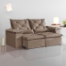 SOFA RETRATIL E RECLINAVEL ATENAS 196CM 2 LUGARES KC REI DE CASA SUEDE