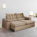 SOFA RETRATIL E RECLINAVEL VALENCIA 200CM 3 LUGARES KC REI DE CASA VELUDO