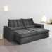 SOFA RETRATIL E RECLINAVEL VALENCIA 200CM 3 LUGARES KC REI DE CASA VELUDO