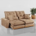SOFA RETRATIL E RECLINAVEL MILANO 210CM 3 LUGARES KC REI DE CASA VELUDO