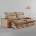 SOFA RETRATIL E RECLINAVEL CAPRI 210CM 3 LUGARES KC REI DE CASA VELUDO