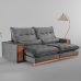 SOFA RETRATIL E RECLINAVEL CAPRI 210CM 3 LUGARES KC REI DE CASA VELUDO