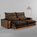 SOFA RETRATIL E RECLINAVEL CAPRI 210CM 3 LUGARES KC REI DE CASA VELUDO