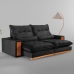 SOFA RETRATIL E RECLINAVEL CAPRI 210CM 3 LUGARES KC REI DE CASA VELUDO