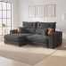 SOFA RETRATIL E RECLINAVEL MONTREAL 250CM 3 LUGARES KC REI DE CASA VELUDO