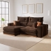 SOFA RETRATIL E RECLINAVEL MONTREAL 250CM 3 LUGARES KC REI DE CASA VELUDO