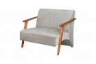 Poltrona Namoradeira Venus Bra&ccedil;o Madeira Maci&ccedil;a Suede Unidecor
