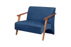 Poltrona Namoradeira Venus Bra&ccedil;o Madeira Maci&ccedil;a Suede Unidecor