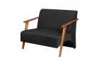 Poltrona Namoradeira Venus Bra&ccedil;o Madeira Maci&ccedil;a Suede Unidecor