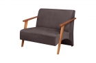 Poltrona Namoradeira Venus Bra&ccedil;o Madeira Maci&ccedil;a Suede Unidecor