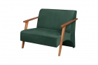 Poltrona Namoradeira Venus Bra&ccedil;o Madeira Maci&ccedil;a Suede Unidecor