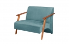Poltrona Namoradeira Venus Bra&ccedil;o Madeira Maci&ccedil;a Suede Unidecor