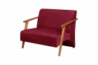 Poltrona Namoradeira Venus Bra&ccedil;o Madeira Maci&ccedil;a Suede Unidecor