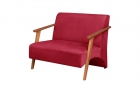 Poltrona Namoradeira Venus Bra&ccedil;o Madeira Maci&ccedil;a Suede Unidecor
