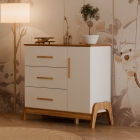 Cômoda 1 Porta 3 Gavetas Guti Retrô - Peroba Moveis