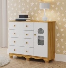Comoda Infantil 1 Porta 4 Gavetas Tedy - Moveis Peroba