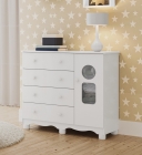 Comoda Infantil 1 Porta 4 Gavetas Tedy - Moveis Peroba