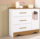 Cômoda Infantil 1 Porta 3 Gavetas Lisi - Moveis Peroba