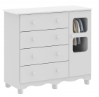 Comoda Infantil 1 Porta 4 Gavetas Uli - Moveis Peroba