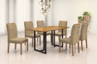Conjunto de Jantar Viena com 6 Cadeiras base Goi&aacute;s BM Tubulares