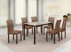 Conjunto de Jantar Lisboa com 6 Cadeiras e Mesa Retangular Tocantins BM Tubulares