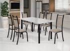 Conjunto Verona 06 Cadeiras com Base Piauí BM Tubulares