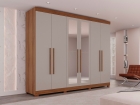 Guarda-roupa Casal 6 Portas 6 Gavetas com Espelho &Oacute;rion Premium Salleto