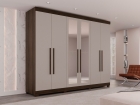 Guarda-roupa Casal 6 Portas 6 Gavetas com Espelho &Oacute;rion Premium Salleto