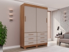 Guarda Roupa New Star 2 Portas 6 Gavetas sem Espelho Salleto