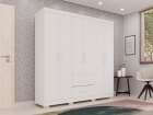 Guarda-roupa Casal 6 Portas 2 Gavetas Estrela Premium Salleto