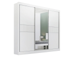 Guarda Roupa Cristal Casal 3 Portas Ripado sem p&eacute;s 6 Gavetas D Doro 