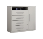 C&ocirc;moda Diamante 1 Porta 4 Gavetas c/ Sapateira