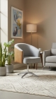 Poltrona Julia Giratoria Base Aluminio - Nobly Decor