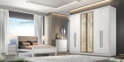 Guarda Roupa Rizon Glass 6 Portas 8 Gavetas 2 Portas Reflequita Novo Horizonte