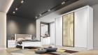 Guarda Roupa Casal Diamond Glass 3 Portas 8 Gavetas 1 Porta Reflequita Novo Horizonte
