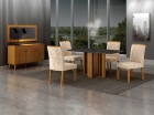 Conjunto Sala de Jantar Jade Gold 1,20m tampo Chumbo 4 Cadeiras Jade