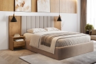 Painel Cama Box Casal Everest Com 2 Mesa de Cabeceira Novo Horizonte