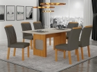 Conjunto Sala de Jantar Lara 1,80m com 6 Cadeiras Clara Plus