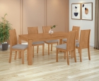 Conjunto Sala de Jantar Mesa Athenas 180 Tampo No Glass com 6 Cadeiras Athenas - Lopas