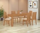 Conjunto Sala de Jantar Mesa Athenas 180 Tampo No Glass com 6 Cadeiras Athenas - Lopas
