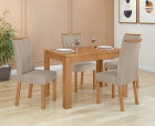 Conjunto Sala de Jantar Mesa Athenas 120 Tampo No Glass com 4 Cadeiras Apogeu - Lopas