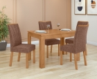 Conjunto Sala de Jantar Mesa Athenas 120 Tampo No Glass com 4 Cadeiras Apogeu - Lopas