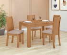 Conjunto Sala de Jantar Mesa Athenas 120 Tampo No Glass com 4 Cadeiras Athenas - Lopas