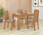 Conjunto Sala de Jantar Mesa Athenas 120 Tampo No Glass com 4 Cadeiras Athenas - Lopas