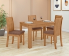 Conjunto Sala de Jantar Mesa Athenas 120 Tampo No Glass com 4 Cadeiras Athenas - Lopas