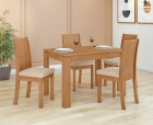 Conjunto Sala de Jantar Mesa Athenas 120 Tampo No Glass com 4 Cadeiras Athenas - Lopas
